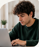 Alumno trabajando en su portátil